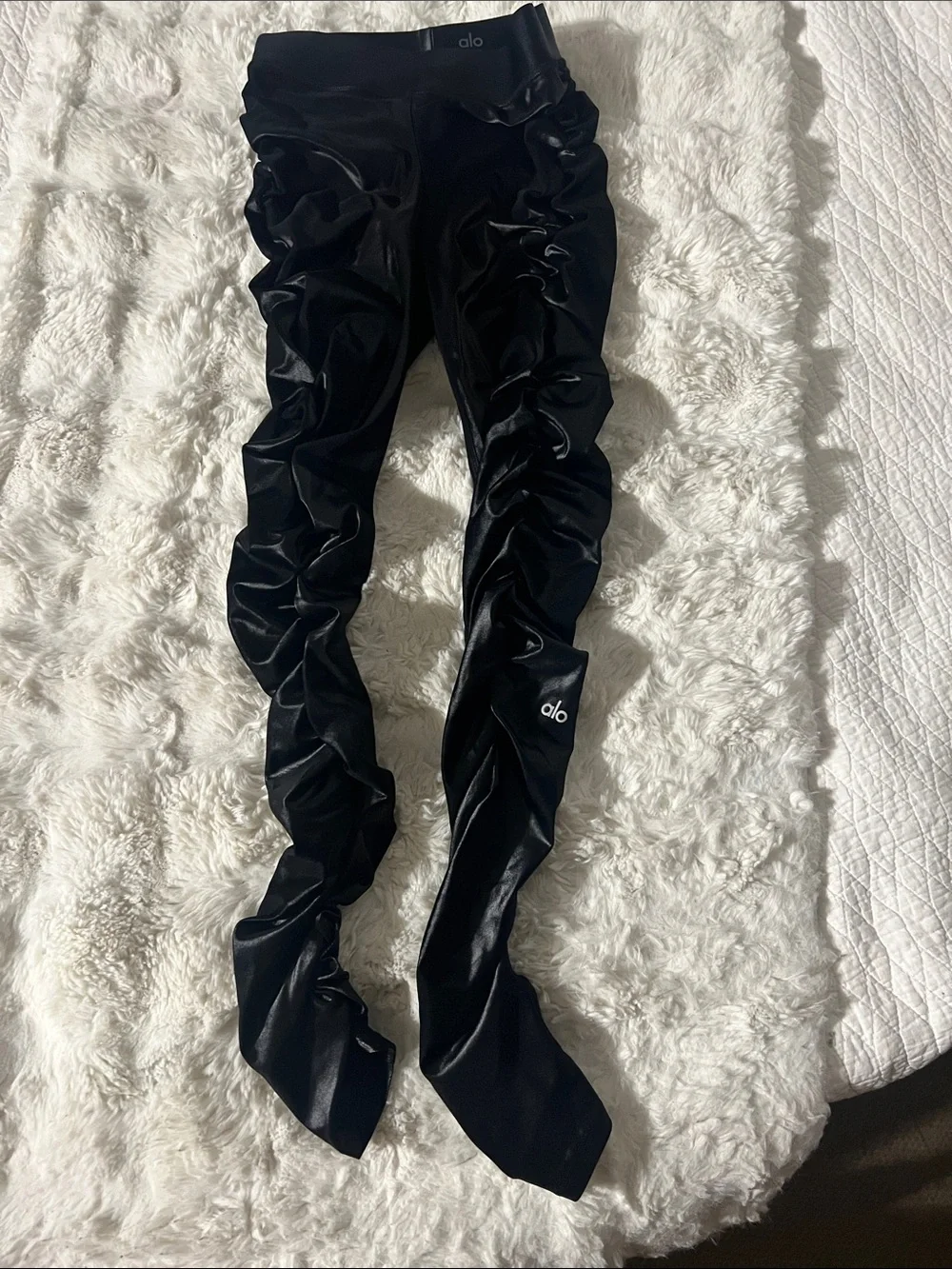 ALO Yoga Black Ruched Jeggings